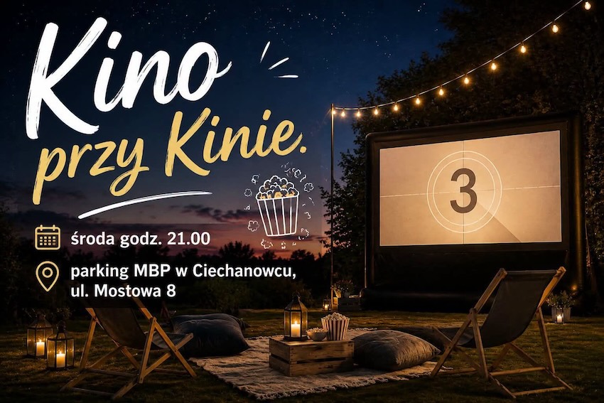 Ciechanowiec: Plenerowy seans w Ciechanowcu. COKiS zaprasza na kino familijne