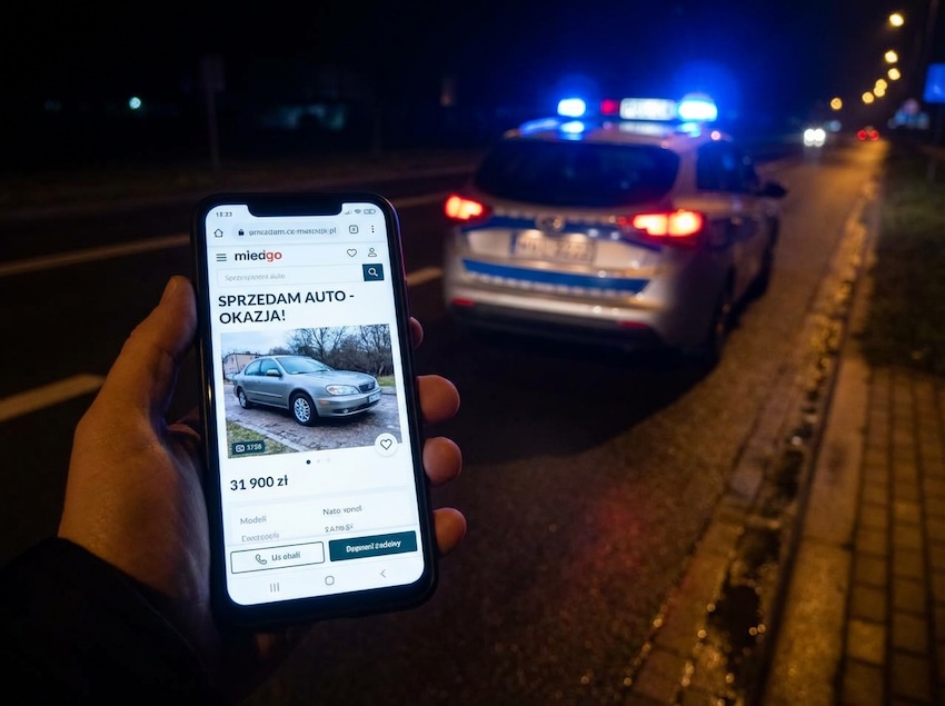 Sprzedawał auto, został z niczym. Wyrafinowane oszustwo w powiecie