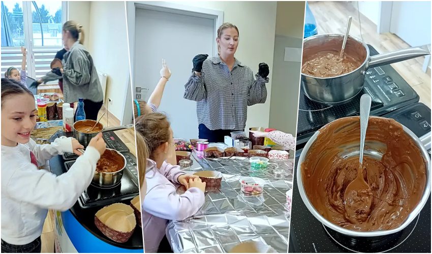 Czekoladowe serca powstały w Czyżewie. Słodkie warsztaty w GOK [foto]