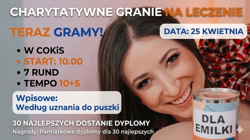 7 rund dla Emilii. Charytatywny turniej szachowy w Ciechanowcu