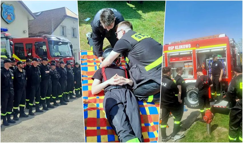 Wiosenne ćwiczenia w OSP Klukowo. Strażacy szlifują formę po zimie [foto]