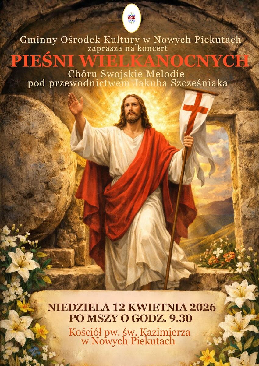 Koncert pieśni wielkanocnych w Nowych Piekutach. Wystąpi chór Swojskie Melodie