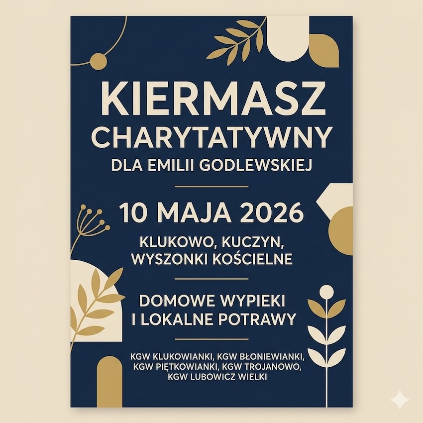 Klukowo: Pięć Kół Gospodyń Wiejskich wesprze leczenie Emilii Godlewskiej. Gdzie staną stoiska?