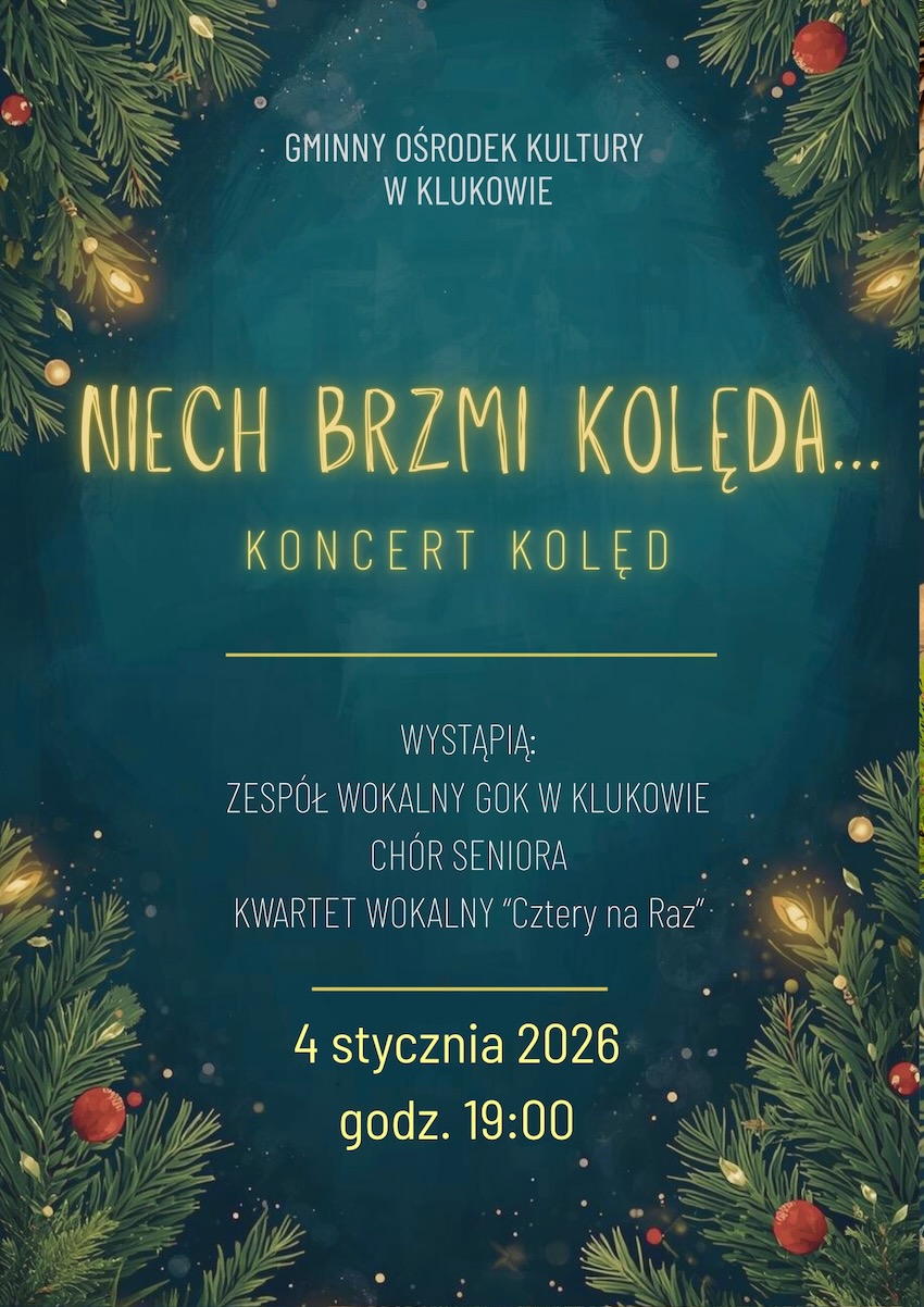 Muzyczny początek roku w Klukowie. Zapowiedź koncertu kolęd