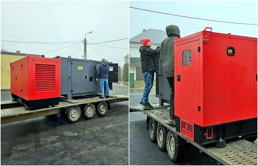 Agregaty prądotwórcze w Kuleszach Kościelnych. Gmina zabezpiecza szkołę i urząd [foto]