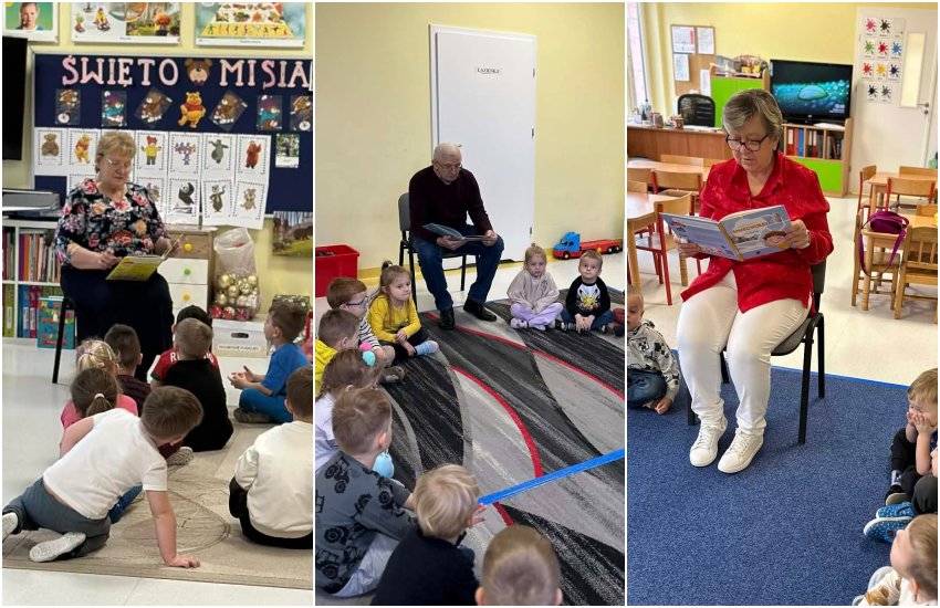 Seniorzy z gminy Ciechanowiec czytali bajki w przedszkolu