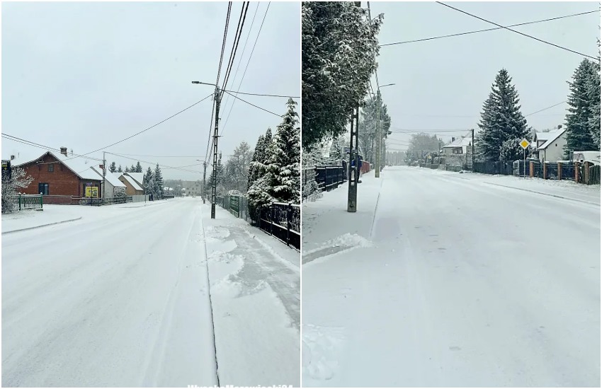 Sypie śnieg w powiecie. Szybki przyrost pokrywy śnieżnej