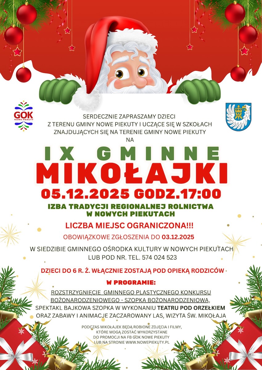 IX Gminne Mikołajki w Nowych Piekutach – znamy program wydarzenia