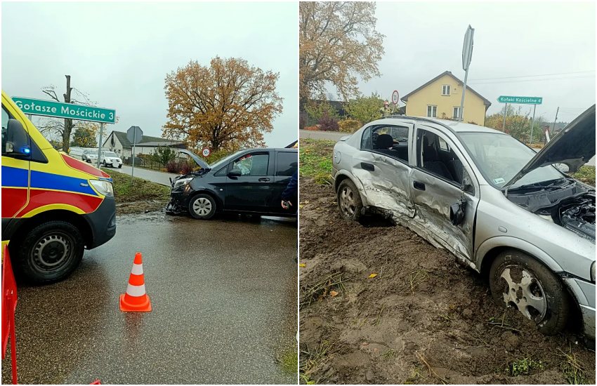 Kolejny wypadek na tym samym skrzyżowaniu. Drugie zdarzenie w Czarnowie-Bikach w ciągu trzech dni [foto]