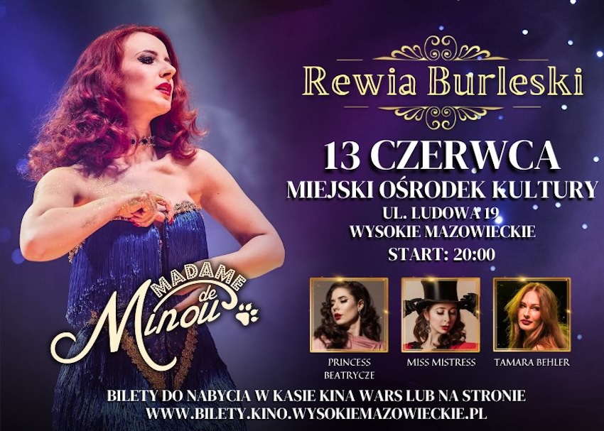 Artystki burleski wystąpią na scenie MOK w Wysokiem Mazowieckiem