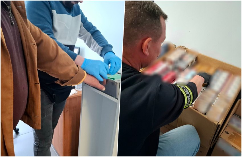 2400 paczek papierosów bez akcyzy w mieszkaniu 66-latka z Wysokiego Mazowieckiego [foto]