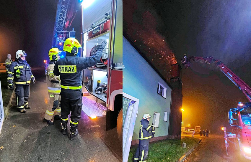 Wysokie Mazowieckie: Cztery zastępy straży pożarnej gasiły pożar przy ul. Białostockiej [foto]