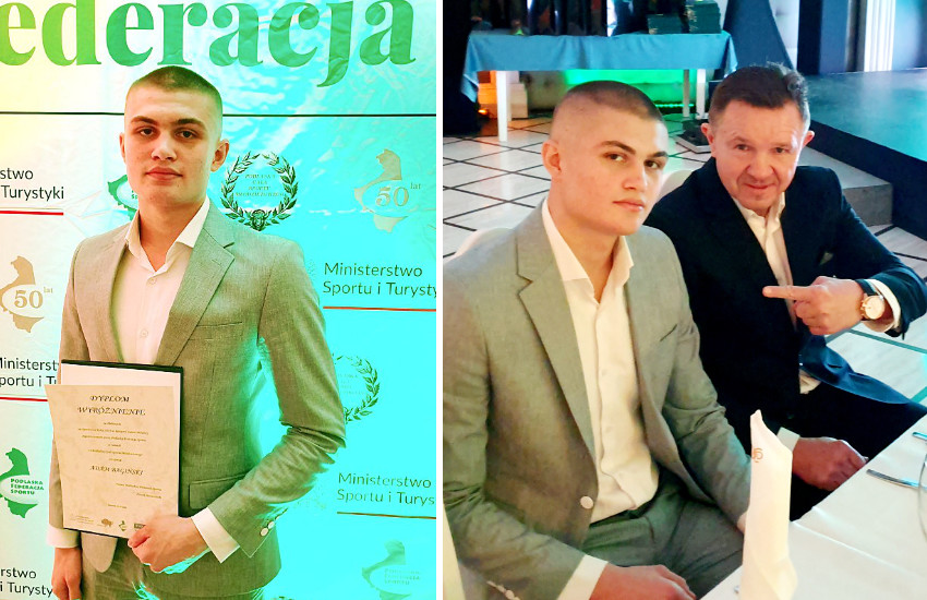 Bokser z Wysokiego Mazowieckiego wyróżniony na Podlaskiej Gali Sportu Młodzieżowego [foto]