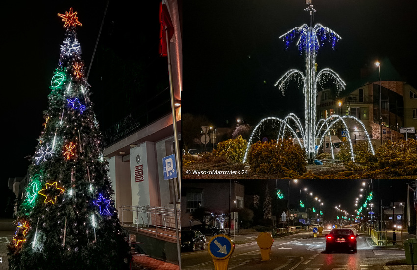 Świąteczne iluminacje rozświetliły Wysokie Mazowieckie [wideo/foto]