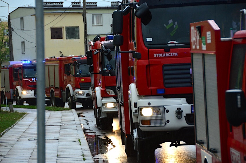 Pożar podczas lekcji w szkole w Wysokiem Mazowieckiem: Ewakuowano uczniów z sali