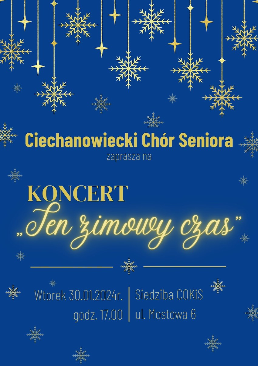 Ciechanowiecki Chór Seniora zaprasza na koncert  