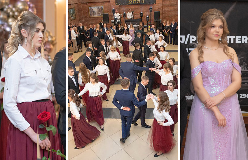 Studniówka 2024 ZSZ w Wysokiem Mazowieckiem: Pierwszy krok w dorosłość [wideo/foto]