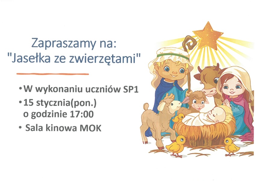 Wysokie Mazowieckie: Młode talenty z SP1 w inscenizacji "Jasełek ze zwierzętami"