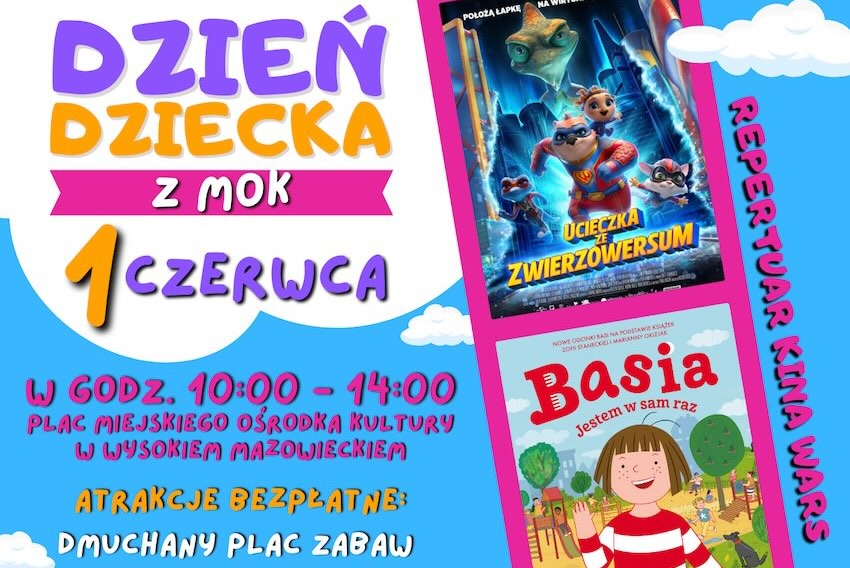 Dzień Dziecka z MOK Wysokie Mazowieckie: dmuchany plac zabaw i więcej