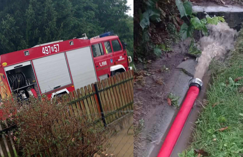 Gmina Szepietowo pod wodą - strażacy walczą z żywiołem [foto]