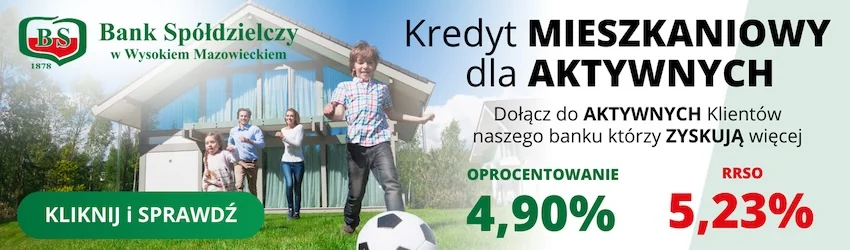 Bank Spółdzielczy w Wysokiem Mazowieckiem - kredyt mieszkaniowy