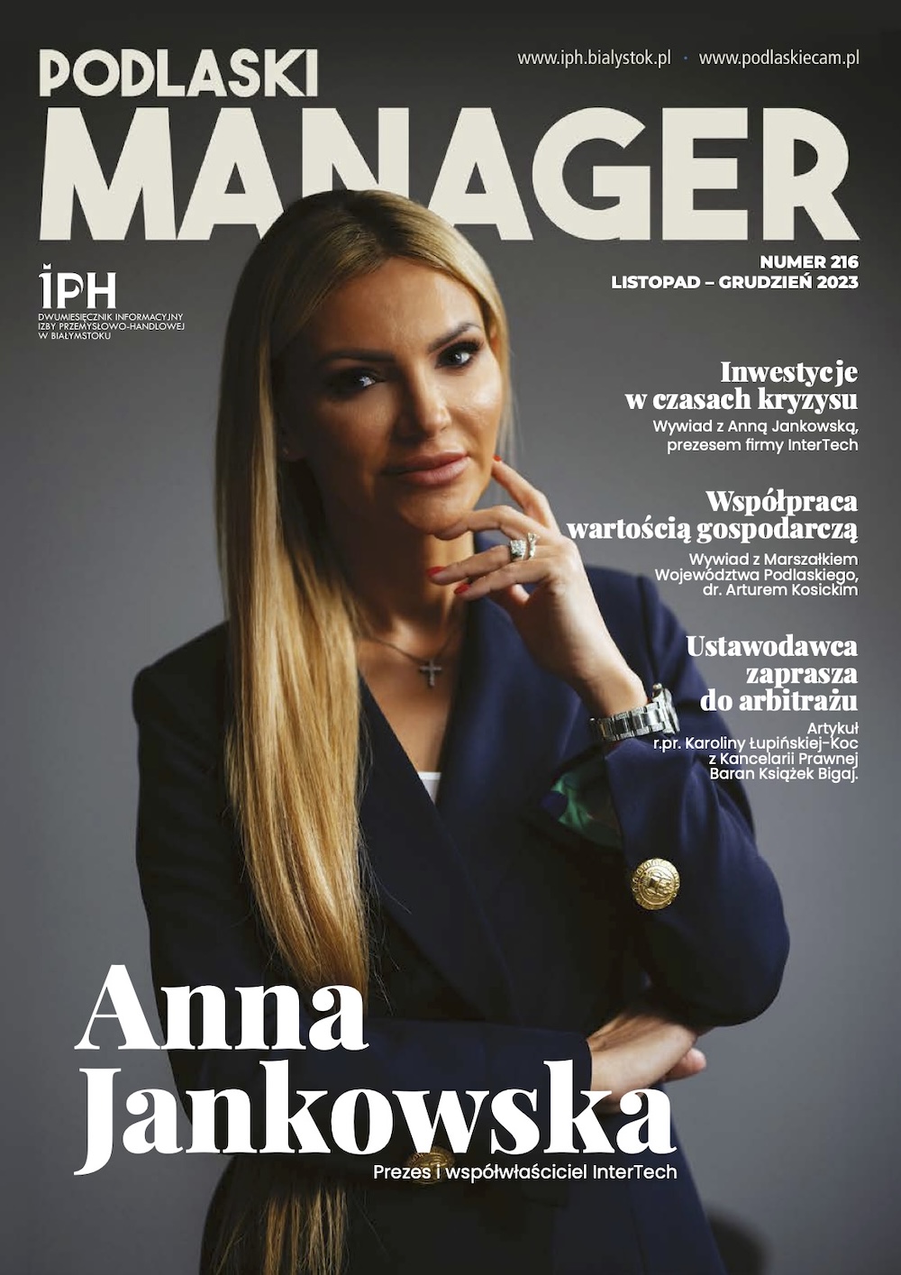 Wysokie Mazowieckie: Prezes InterTech na okładce Podlaskiego Managera