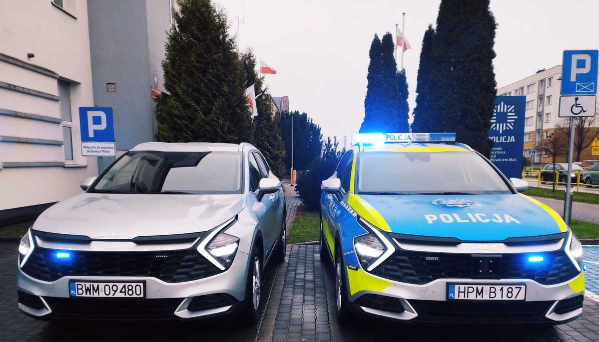 Wysokie Mazowieckie: Nowe radiowozy w Wysokiem Mazowieckiem: Kia Sportage 1.6l 180 koni pod choinkę