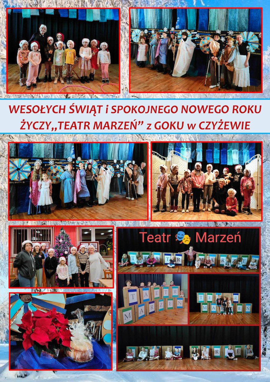 Wysokie Mazowieckie: Życzenia Świąteczne: Teatr Marzeń z czyżewskiego GOK-u