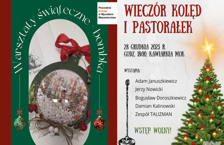 Wysokie Mazowieckie: Rękodzieło i kolędy: Grudniowe wydarzenia w Miejskim Ośrodku Kultury