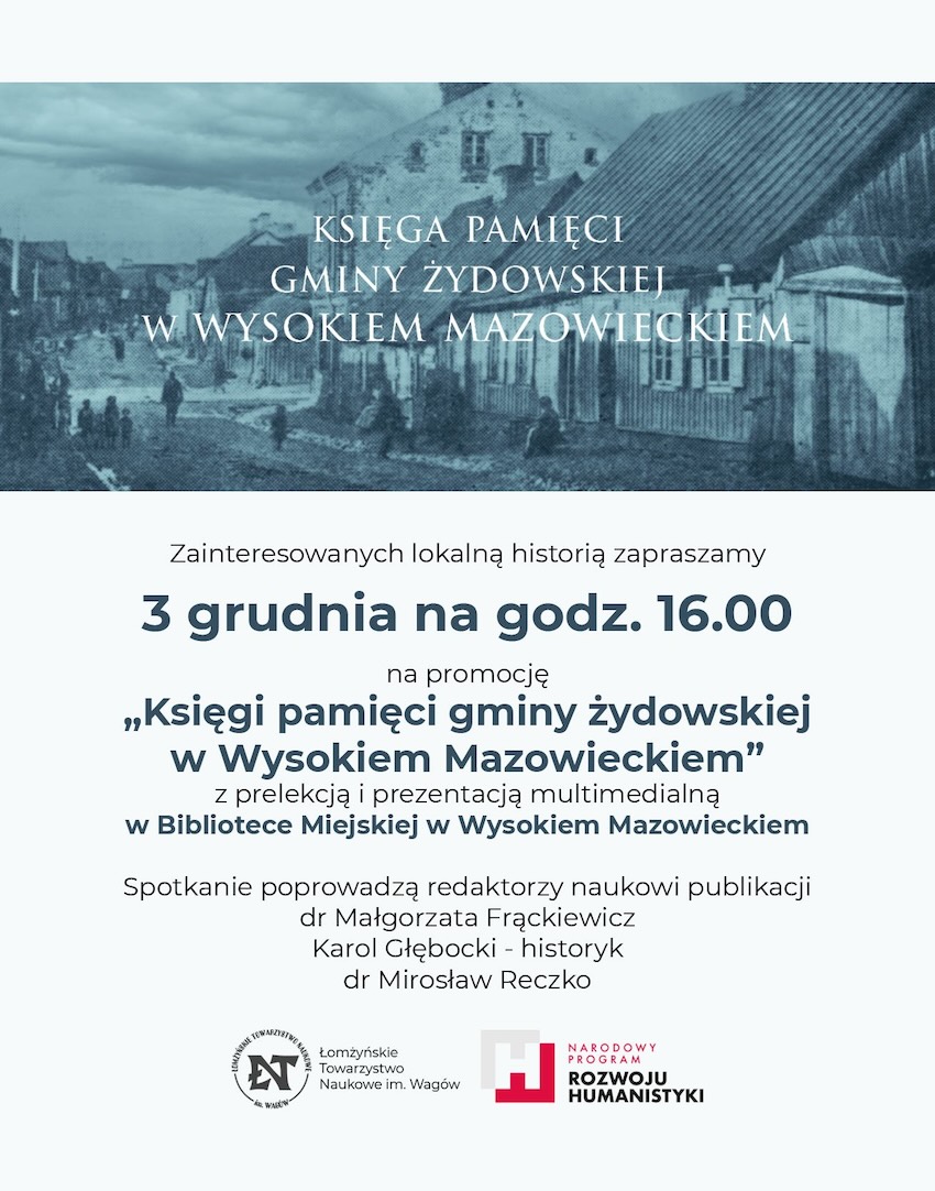 Promocja Księgi pamięci gminy żydowskiej w Wysokiem Mazowieckiem MBP