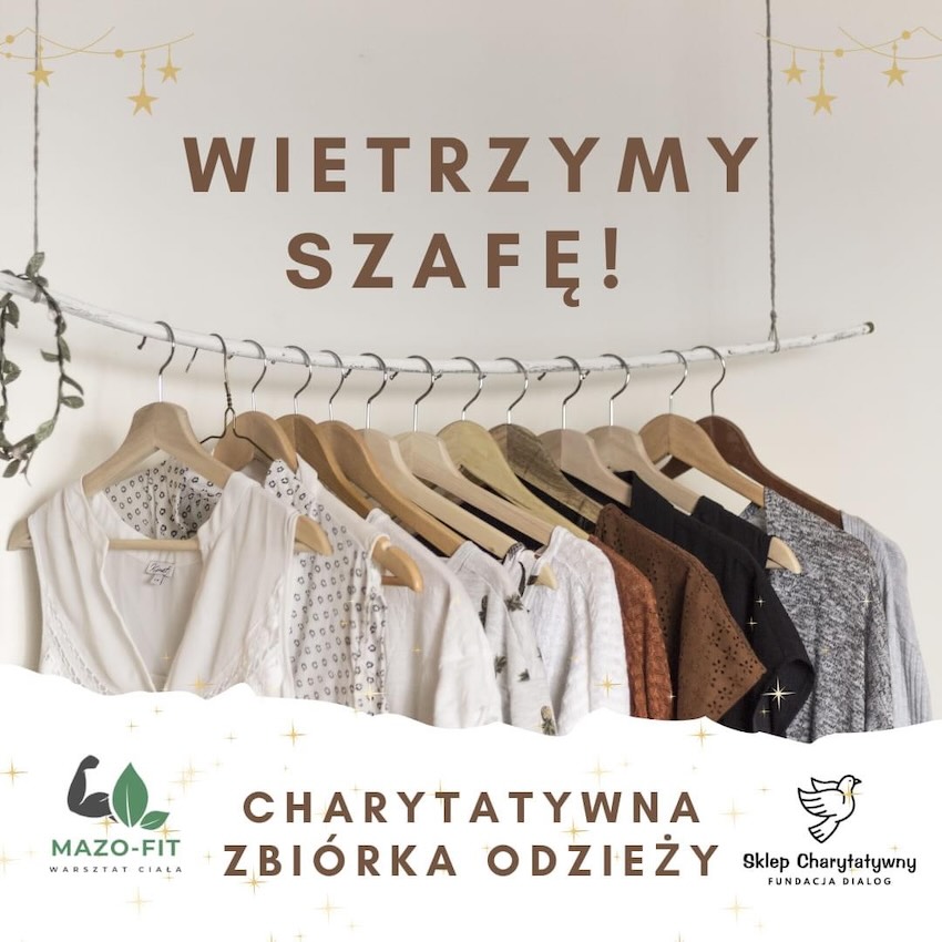 Wysokie Mazowieckie: Zbiórka ubranek dla dzieci i dorosłych w Studiu MazoFit. Wesprzyj lokalną akcję
