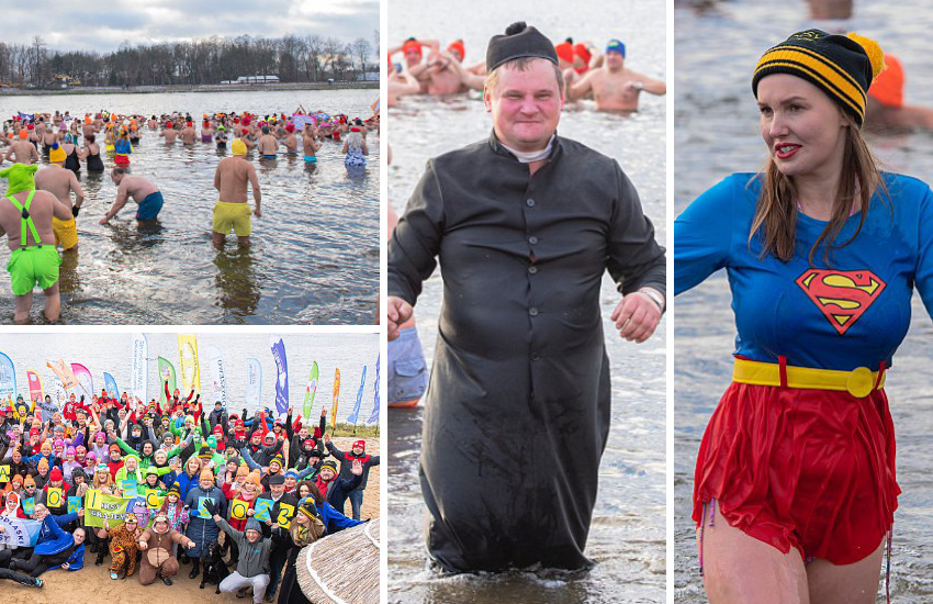 Ciechanowiec: Morsowe szaleństwo w Ciechanowcu! Bawiło się ponad 200 uczestników [wideo/foto]