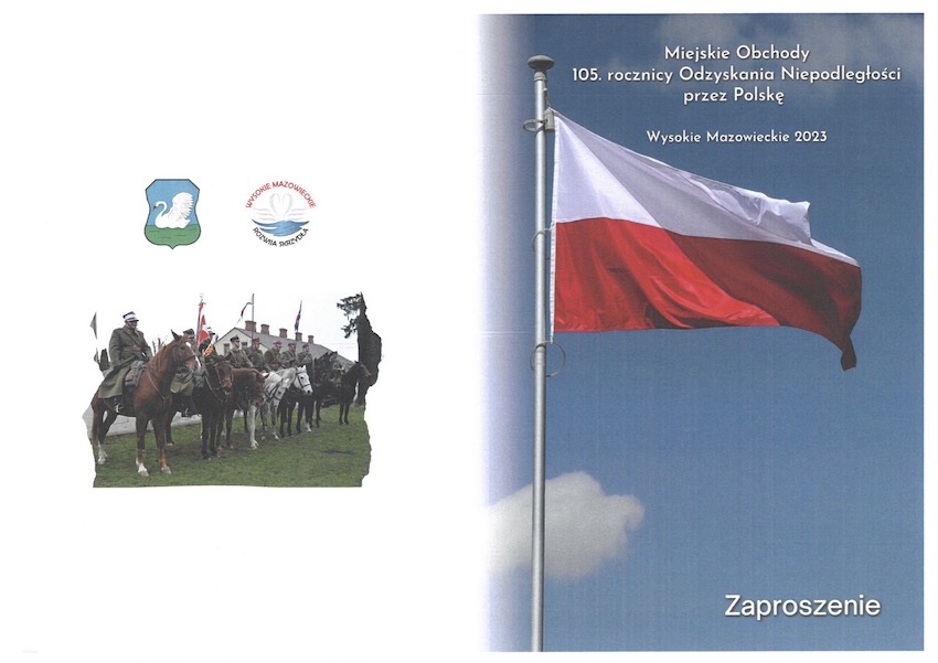 Wysokie Mazowieckie: Zaproszenie na Miejskie Obchody 105. rocznicy Odzyskania Niepodległości przez Polskę