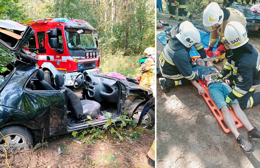 Czyżew: Dramatyczne sceny na drogach i w lesie - za kulisami manewrów strażackich [foto]