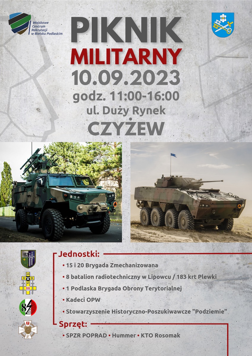 plakat Piknik militarny w czyżewie kopia