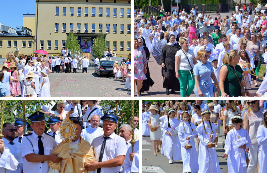 Kwiaty na ulicach Wysokiego Mazowieckiego: Uroczystość Bożego Ciała [wideo/foto]