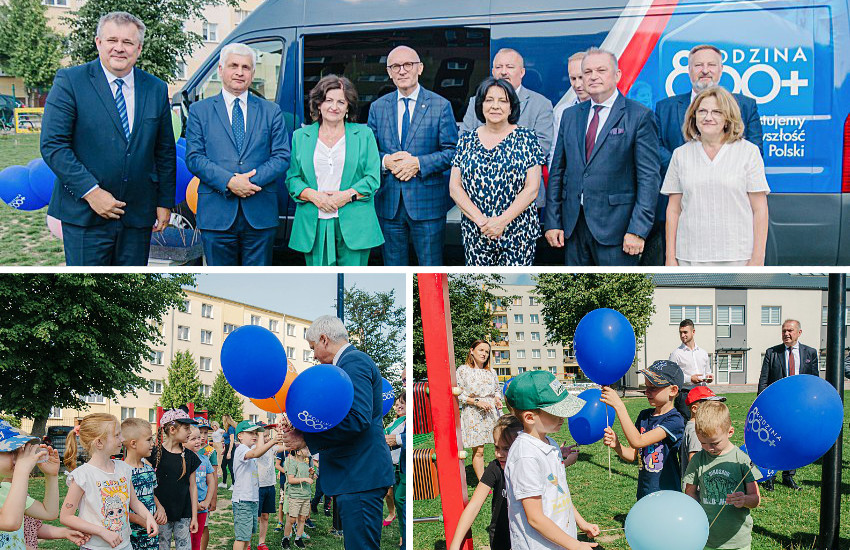 Bus Rodzina 800+ w Ciechanowcu: Briefing prasowy w Wysokiem Mazowieckiem [wideo/foto]