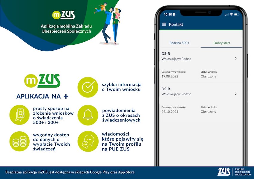 ZUS zachęca do korzystania z aplikacji mZUS