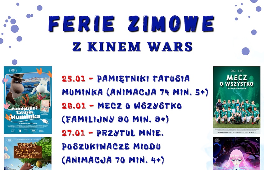 Wysokie Mazowieckie. Ferie z kinem WARS