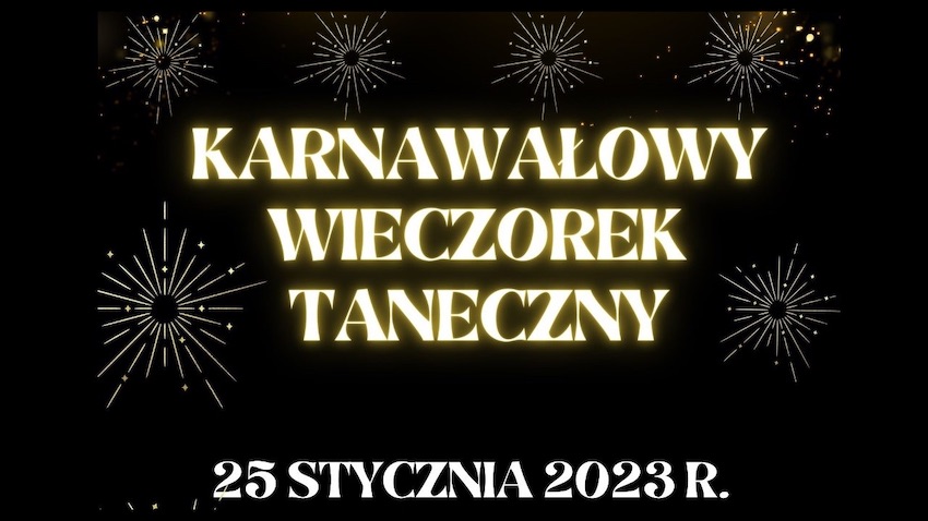 Sokoły. Zaproszenie na karnawałowy wieczorek taneczny