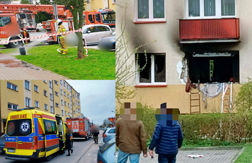 Pożar w mieszkaniu w Wysokiem Mazowieckiem: 78-latek trafił do szpitala