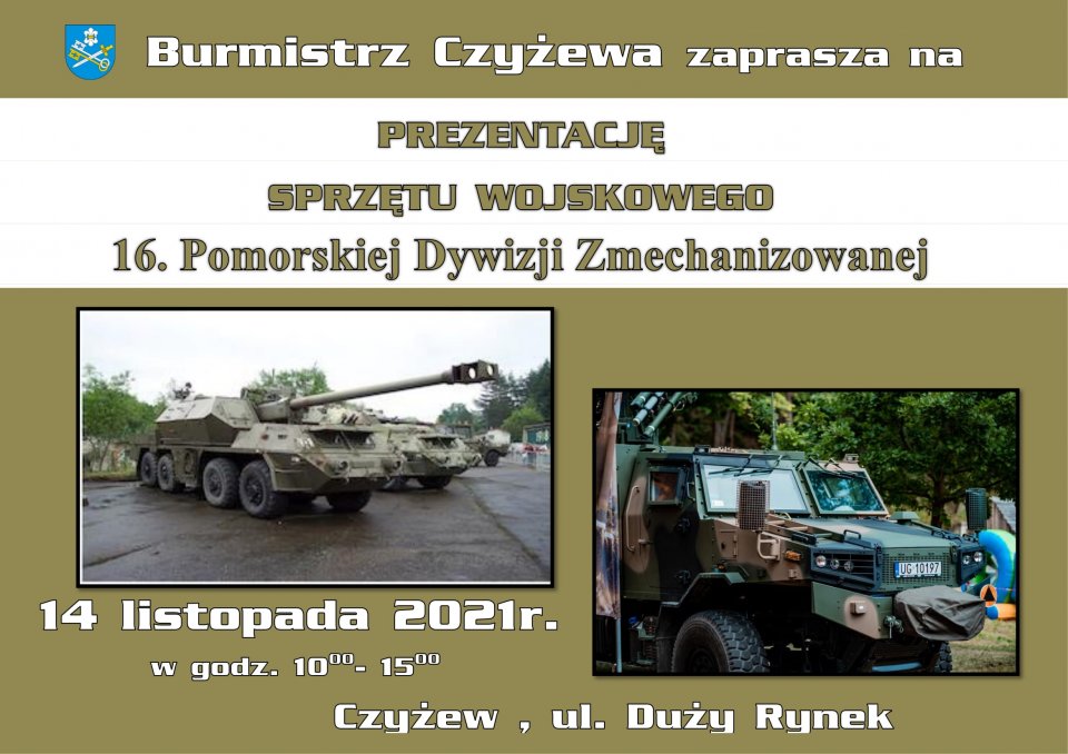 Czyżew. Prezentacja sprzętu wojskowego [14 listopada]