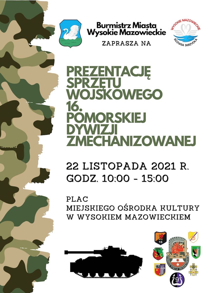 Plakat Piknik Militarny Pokaz Sprzętu 16. Dywizji Zmechanizowanej kopia