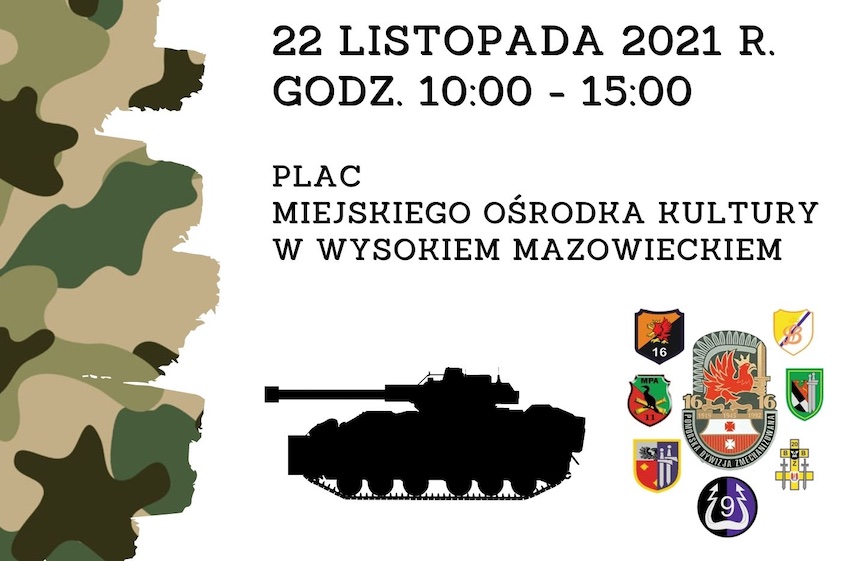 Pokaz sprzętu wojskowego w Wysokiem Mazowieckiem [22.11]