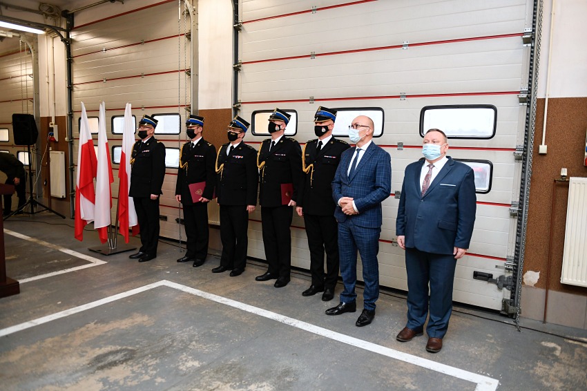 Wręczenie aktu powołania st. kpt. Wojciecha Sokołowskiego na stanowisko Zastępcy Komendanta PSP