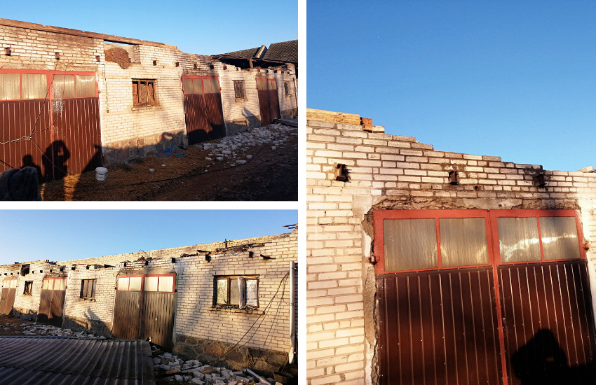 Kobylin-Borzymy. Wiatr zerwał dach z obory. W środku były zwierzęta [foto]