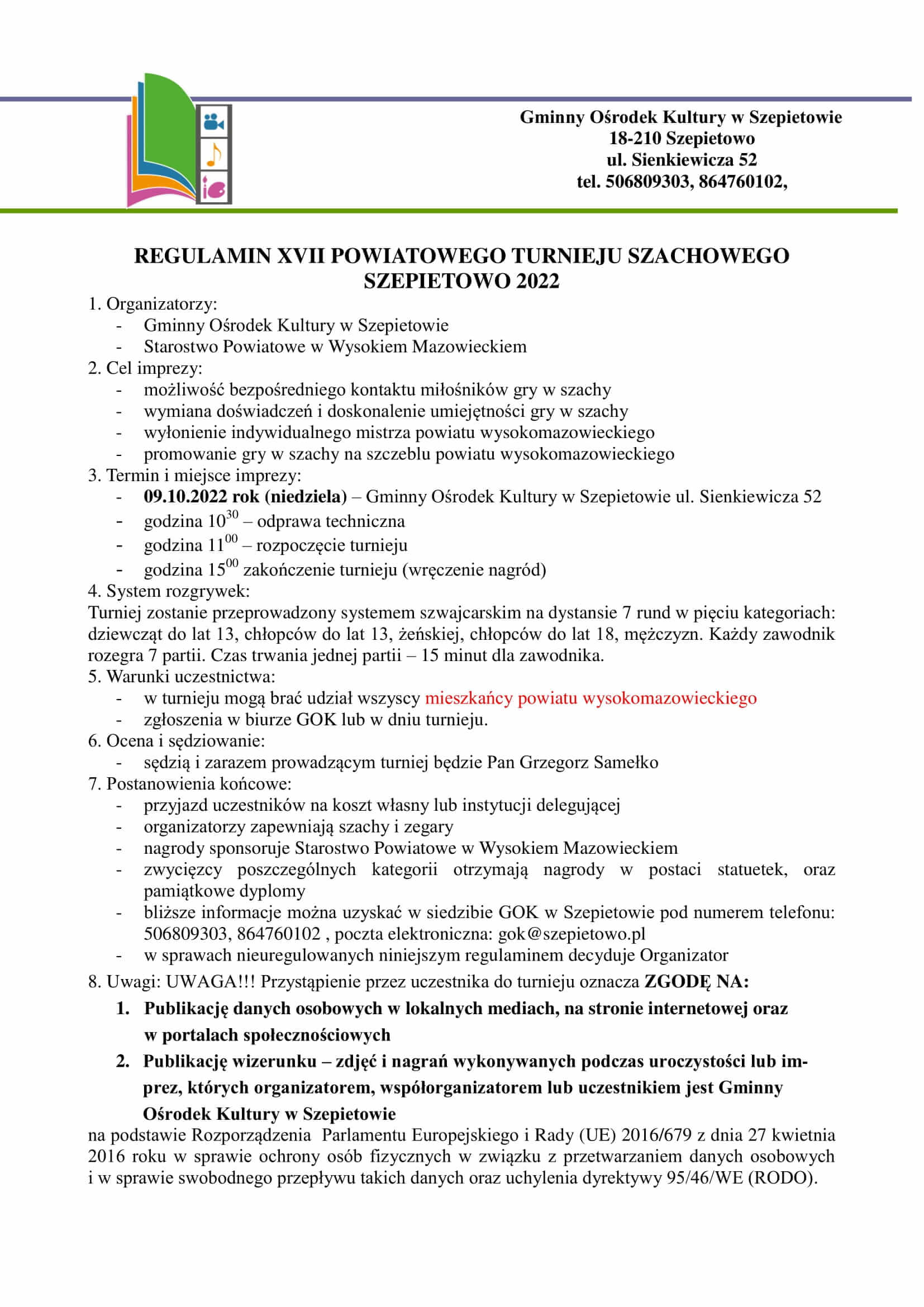 1 regulamin szachy 1