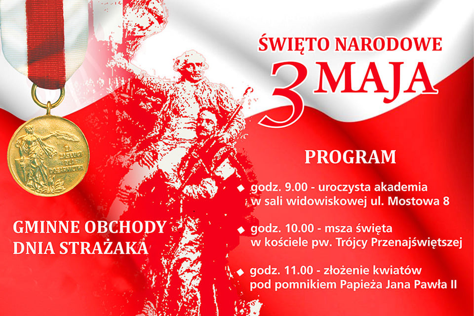 Święto Narodowe Trzeciego Maja oraz Gminne Obchody Dnia Strażaka w Ciechanowcu