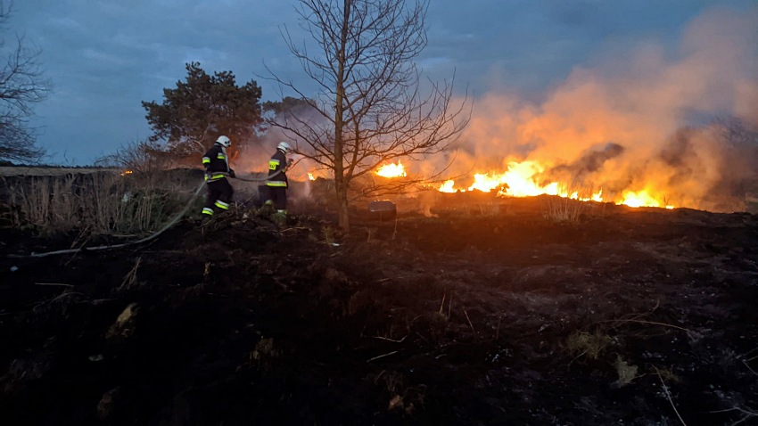 5 zastępów straży gasiło pożar w gminie Kobylin-Borzymy [foto]