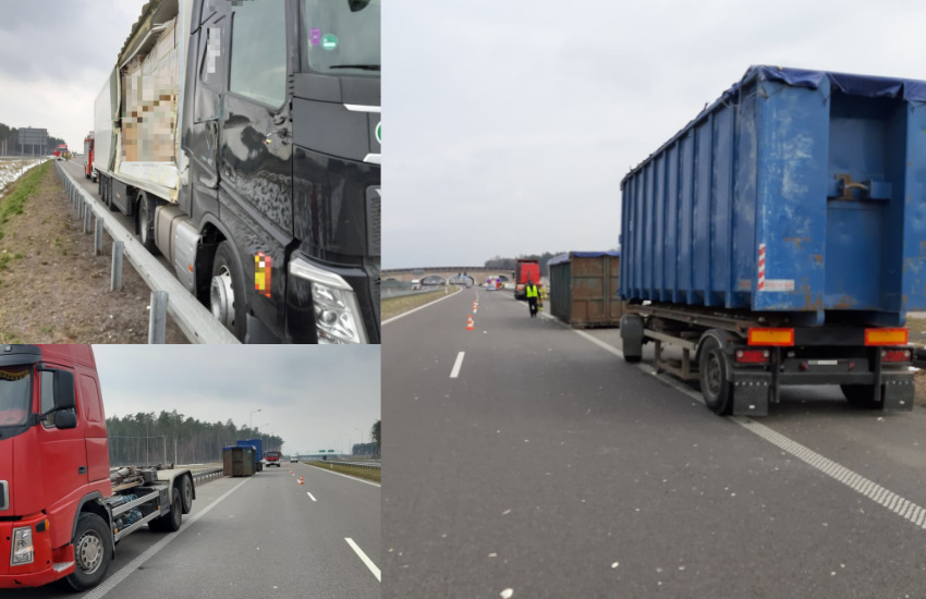 Kobylin-Borzymy. Zderzenie dwóch ciężarówek [foto]